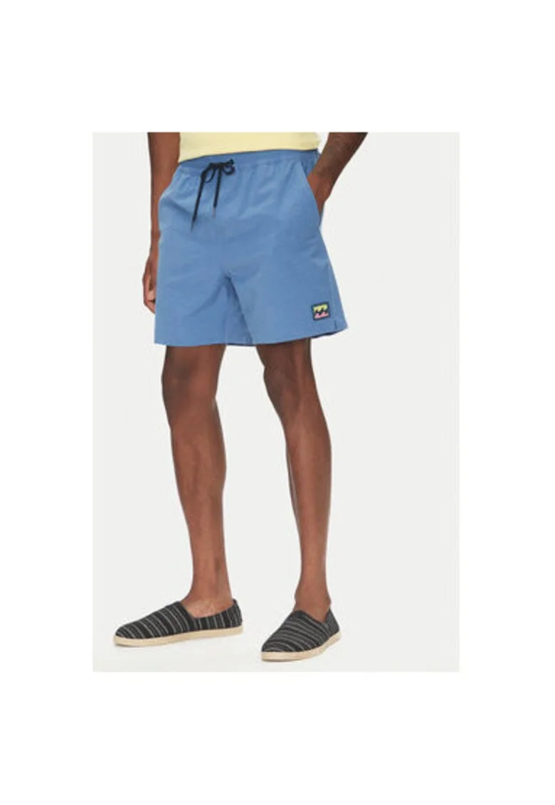 Pantaloni scurti de baie barbati  EBYJV00145, Poliester/Bumbac, Gri, Albastru
