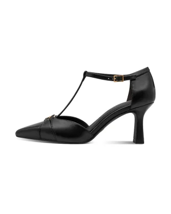 Pantofi de piele cu varf ascutit, Negru