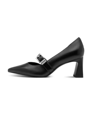 Pantofi de piele cu varf ascutit, Negru