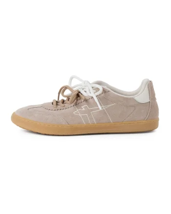 Pantofi sport low-cut de piele, Maro taupe