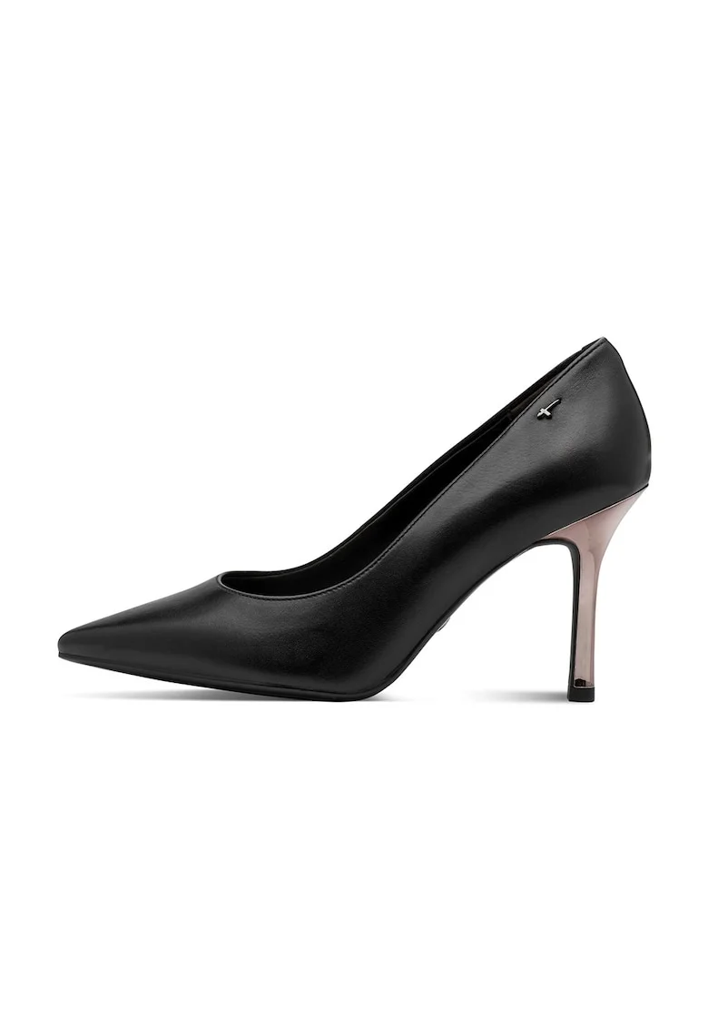 Pantofi stiletto de piele, Negru