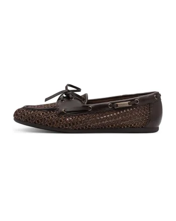 Mocasini cu sireturi Essentials, Maro inchis