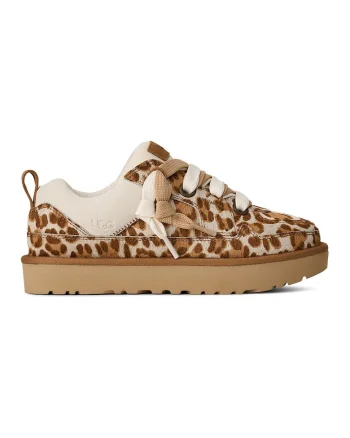 Pantofi sport din piele cu par scurt si piele intoarsa Lo Lowmel, Caramel/Crem