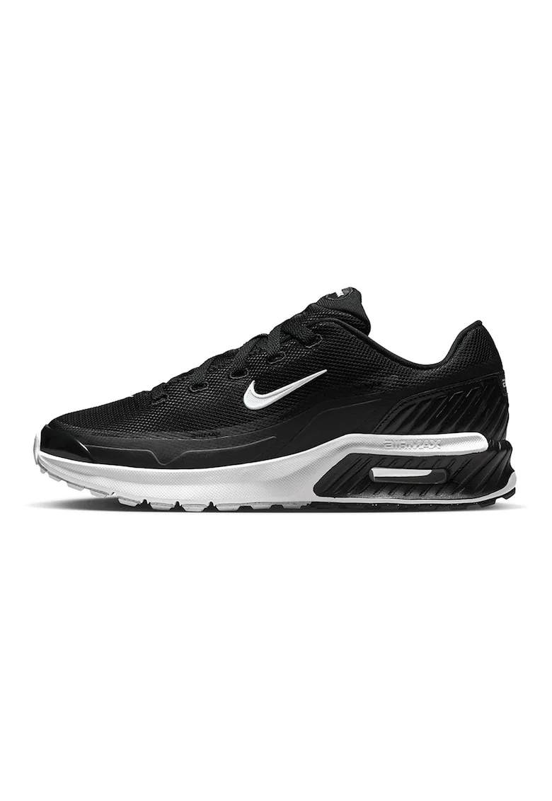 Pantofi sport Air Max Bia low-cut din plasa cu garnituri din material sintetic, Negru/Alb optic