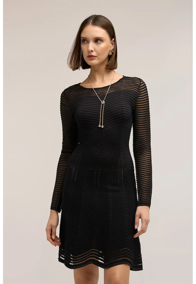 Rochie scurta cu maneci lungi, Negru