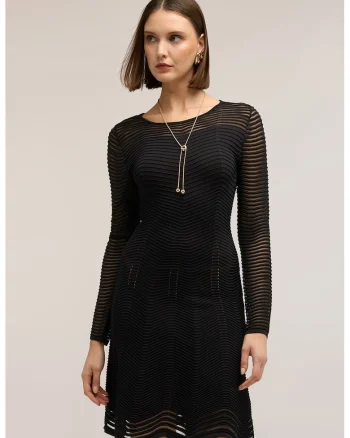 Rochie scurta cu maneci lungi, Negru
