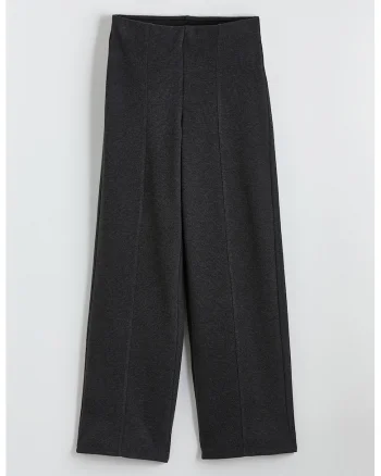 Pantaloni cu croiala ampla si talie elastica, Gri antracit