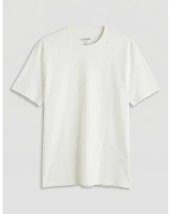 Tricou regular fit din bumbac, Alb fildes
