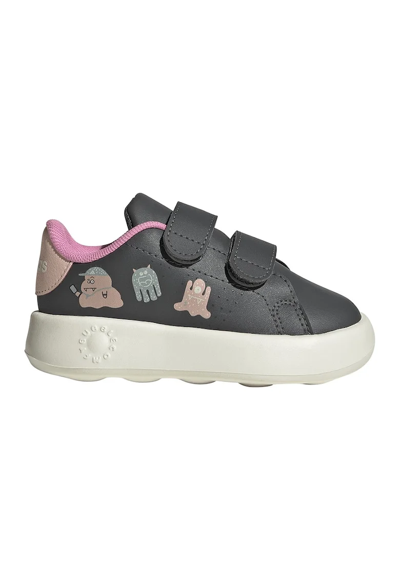 Pantofi sport cu velcro Advantage, Roz/Gri inchis
