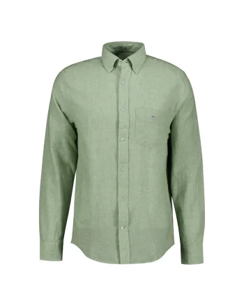 Camasa regular fit cu guler Oxford, Verde