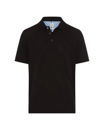 Tricou polo din amestec de bumbac, Negru