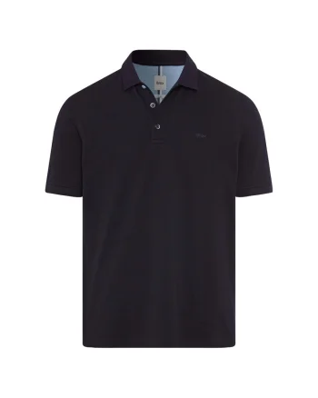 Tricou polo din amestec de bumbac, Albastru inchis