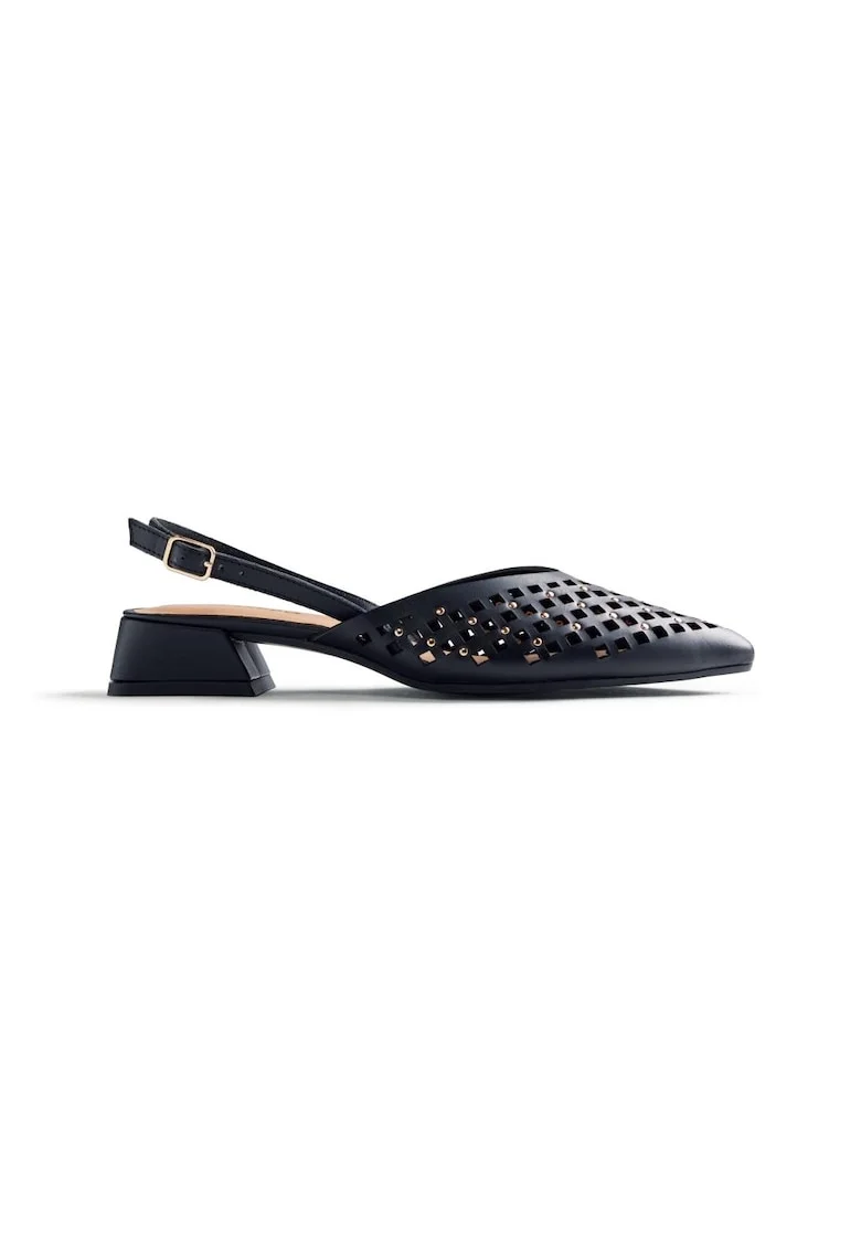 Pantofi slingback de piele Lagos, Negru