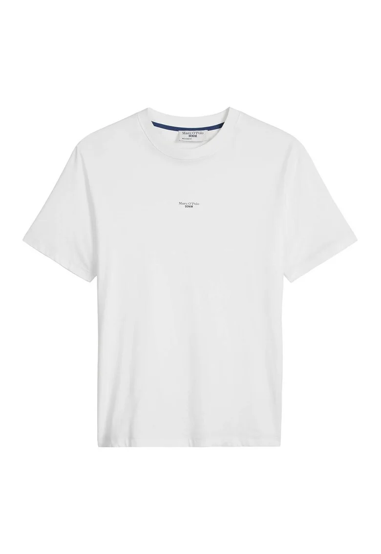Tricou lejer cu decolteu la baza gatului, Alb