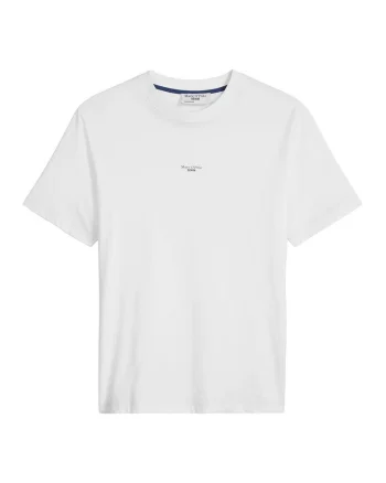 Tricou lejer cu decolteu la baza gatului, Alb
