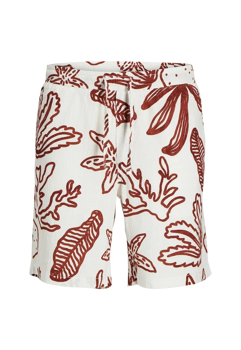 Pantaloni scurti baieti Jack Jones Junior, 12277599, Bumbac, Ecru, Ecru