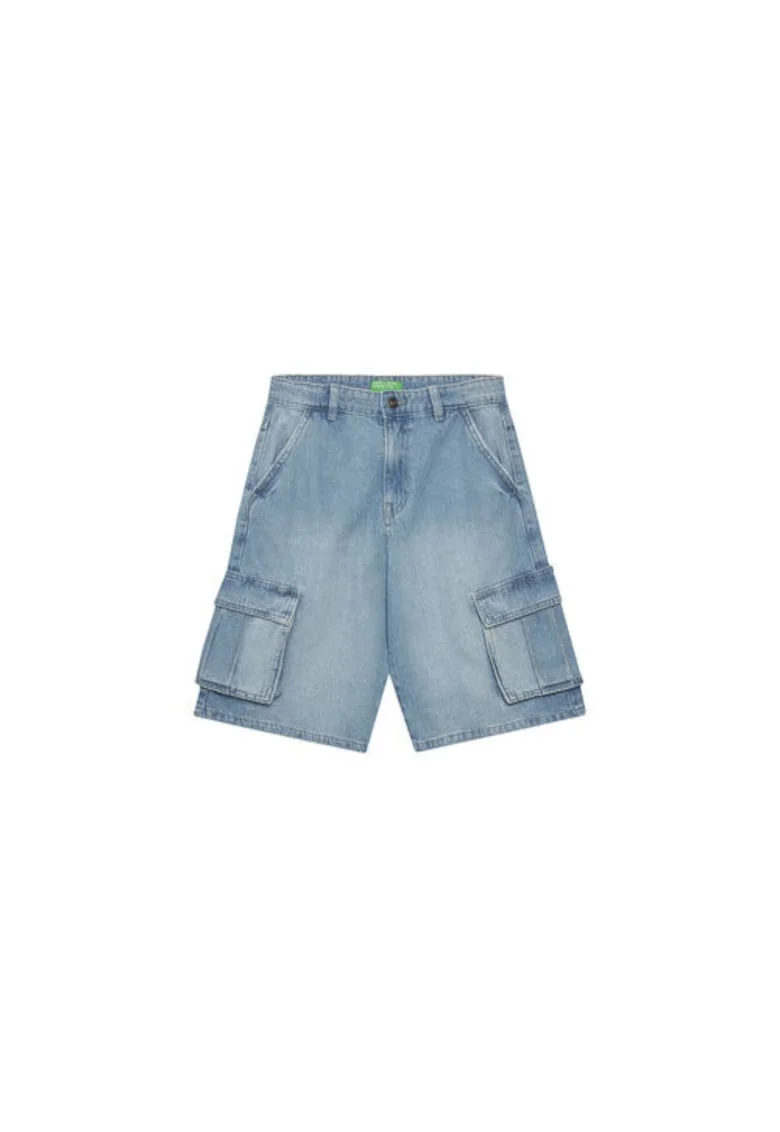 Pantaloni scurti din denim baieti  4KEHC9041, Bumbac, Albastru, Albastru