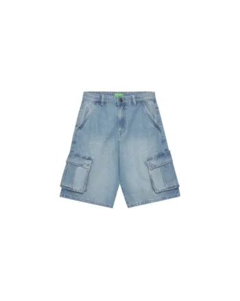 Pantaloni scurti din denim baieti  4KEHC9041, Bumbac, Albastru, Albastru