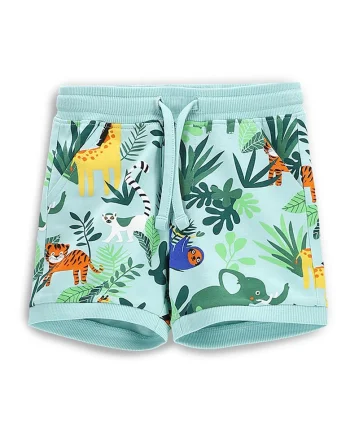 Pantaloni scurti sport baieti  WC5121503TBN, Bumbac/Elastan, Verde, Verde