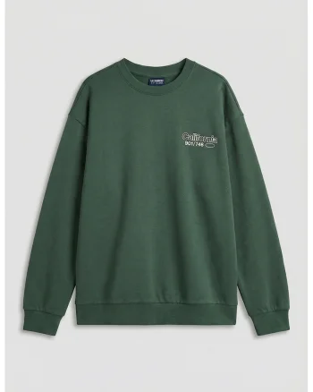 Bluza de trening cu imprimeu pe partea din spate, Verde inchis