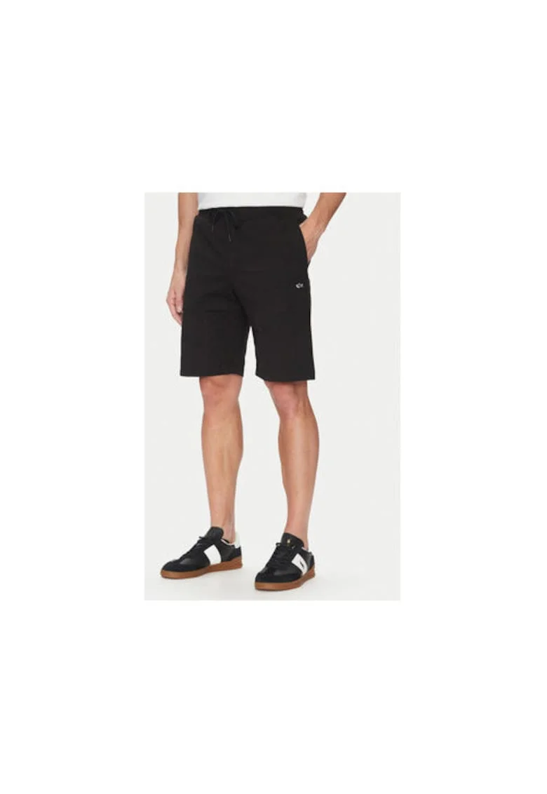 Pantaloni scurti sport barbati  C0P1237, Bumbac/spandex, Negru, Negru