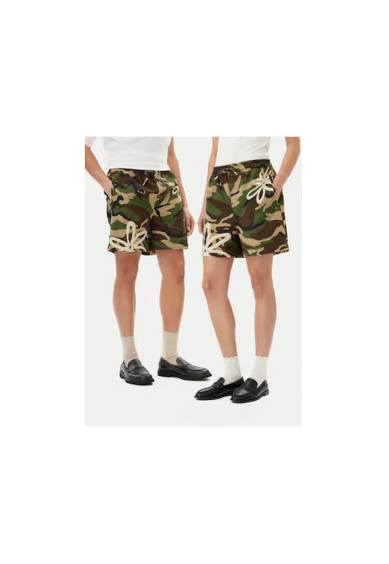 Pantaloni scurti sport unisex  88299069973, Bumbac, Verde, Verde