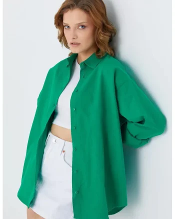 Camasa dama,  camasa verde, textil, Verde