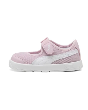 Pantofi sport Courtflex v3 Lina Mary Jane, Alb/Roz prafuit