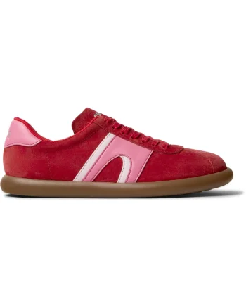 Pantofi sport Pelotas Soller de piele nabuc, Rosu