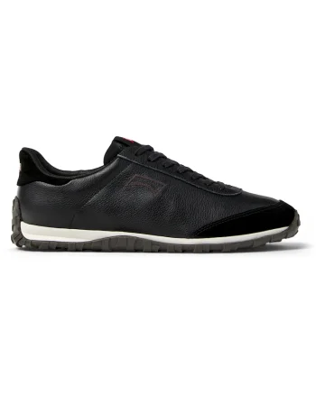 Pantofi sport Drift Walk de piele cu garnituri de piele intoarsa, Negru