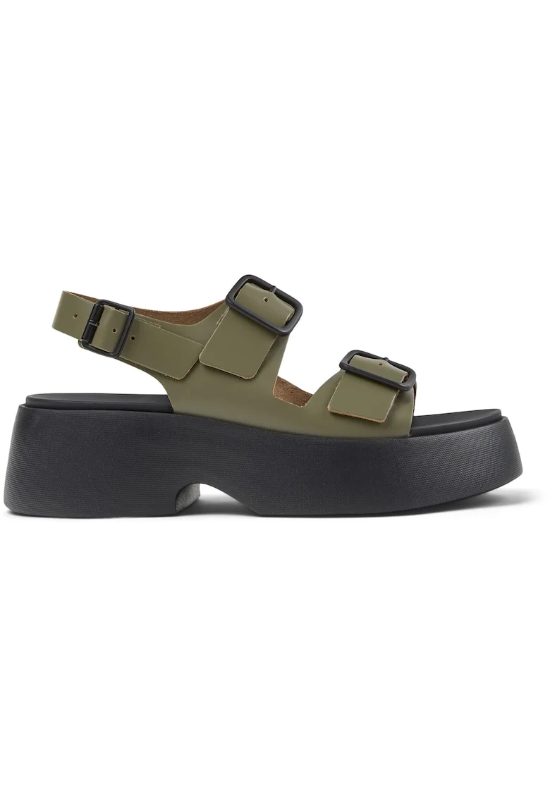 Sandale de piele cu catarama Tasha, Verde
