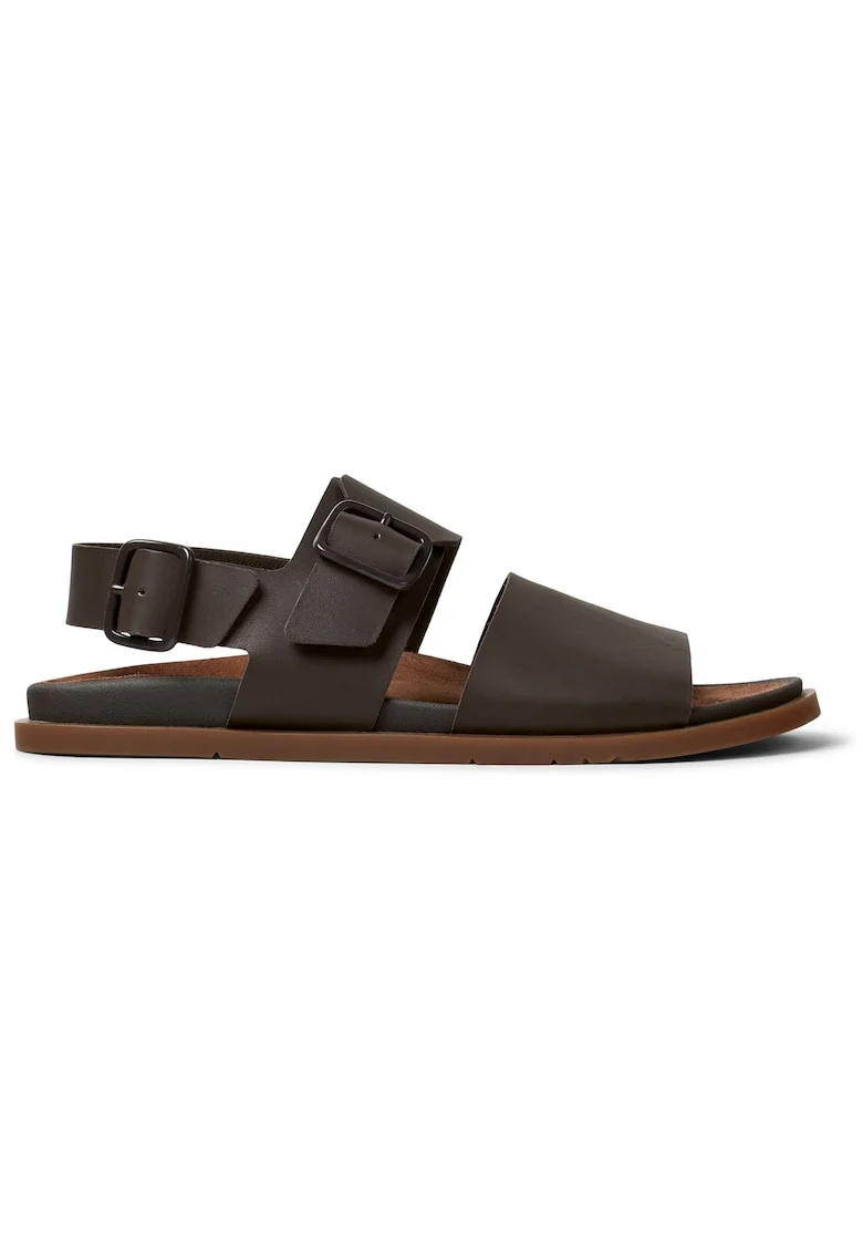 Sandale slingback de piele Lluc, Maro