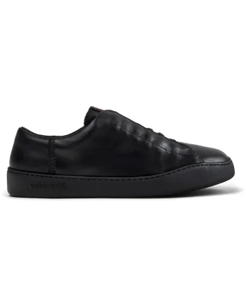 Pantofi sport Peu Touring de piele cu sireturi elastice, Negru