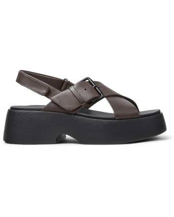 Sandale de piele Tasha, Maro