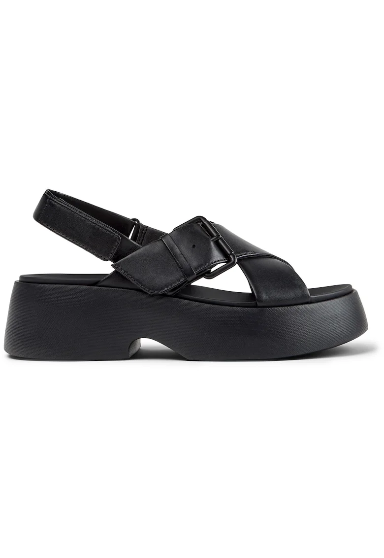 Sandale de piele Tasha, Negru