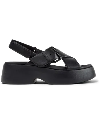 Sandale de piele Tasha, Negru
