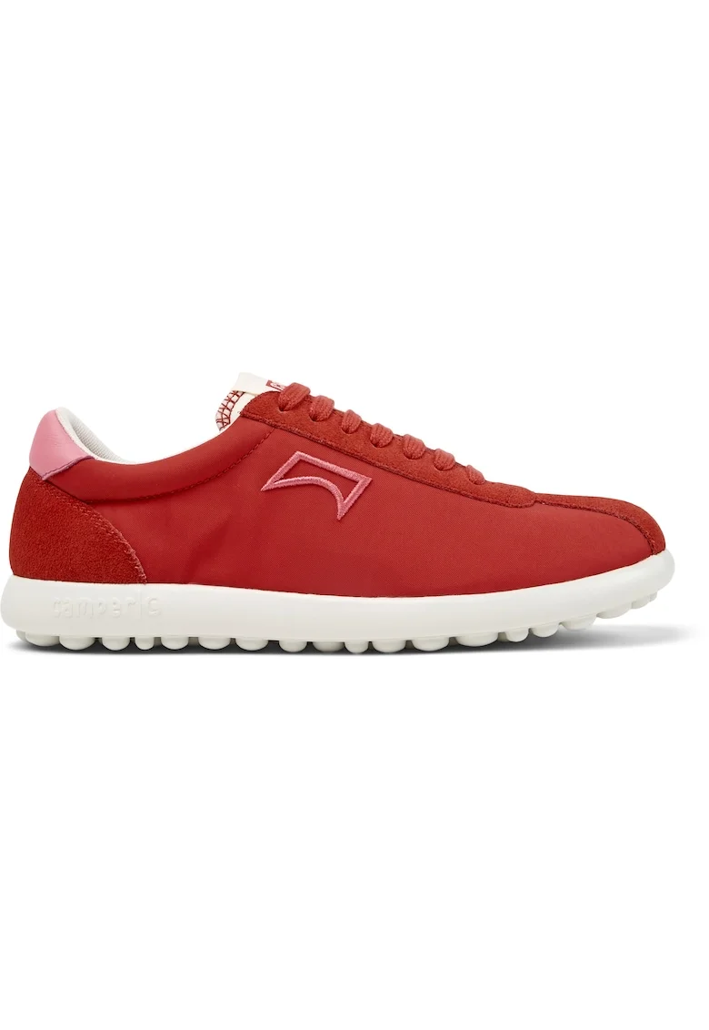 Pantofi sport cu insertii din piele intoarsa Pleotas, Rosu