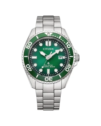 Ceas barbatesc  BN0269-50W Eco-Drive Diver, verde, 44x12mm, bratara inox, rezistent la apa 200m