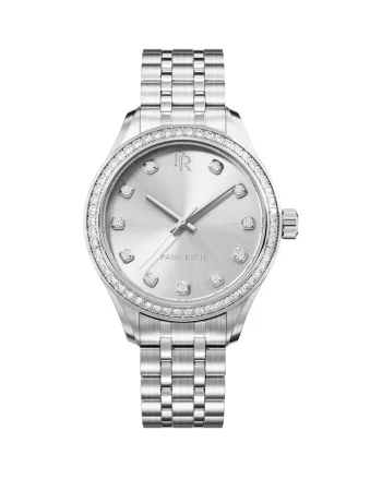 Ceas dama  Crystelle argintiu quartz 32mm inox