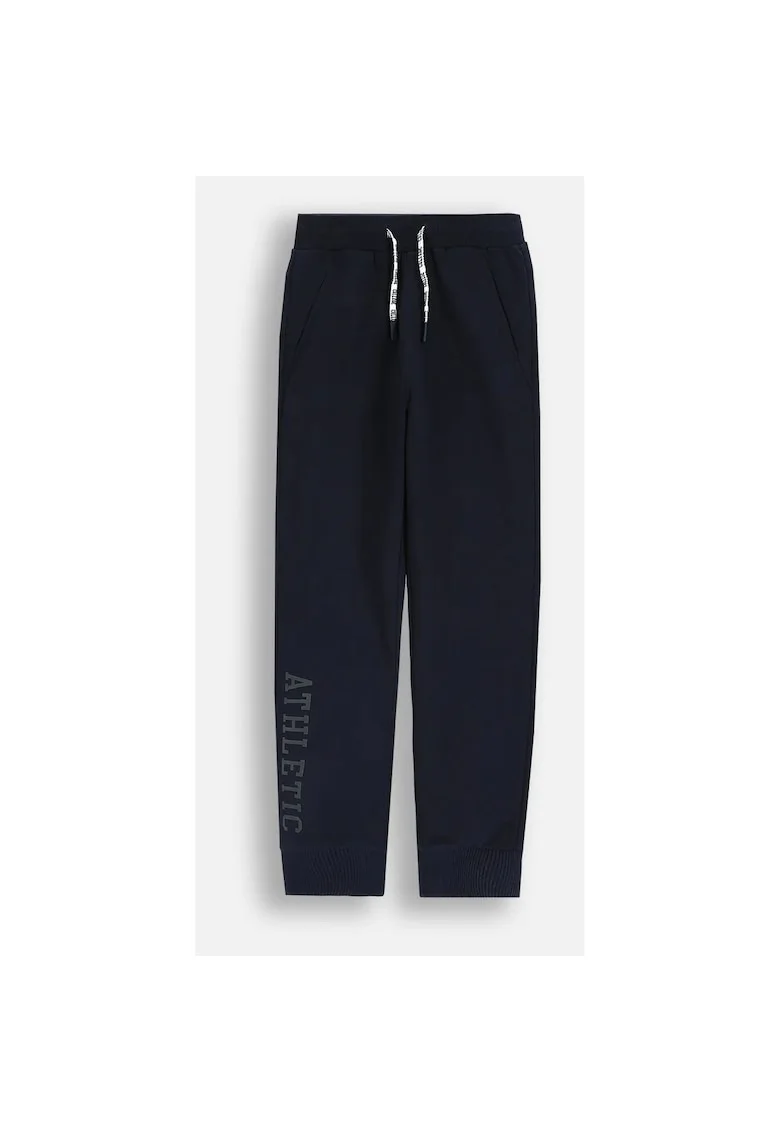 Pantaloni sport cu buzunare oblice si snur pentru ajustare