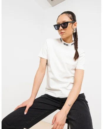 Tricou din bumbac Reg, Alb/Negru