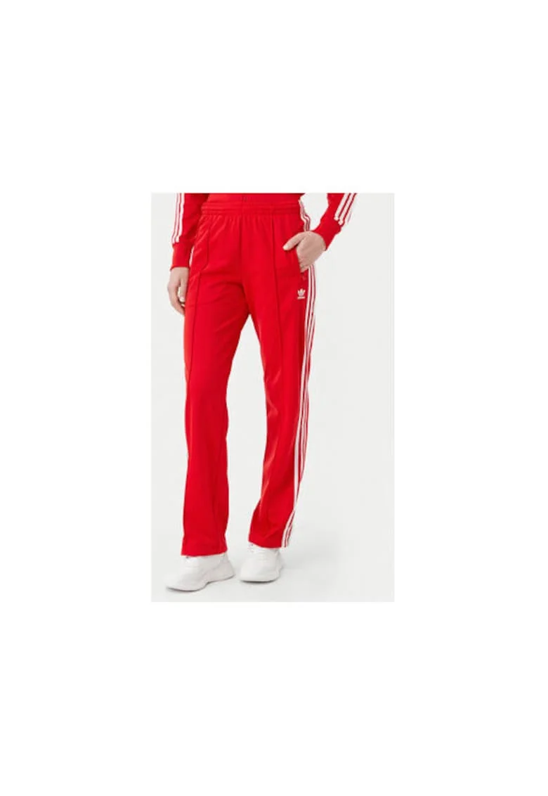 Pantaloni de trening cu logo lifestyle si talie inalta