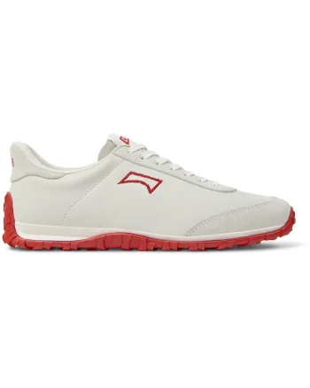 Pantofi sport Drift Walker din piele si piele intoarsa, Alb/Alb murdar