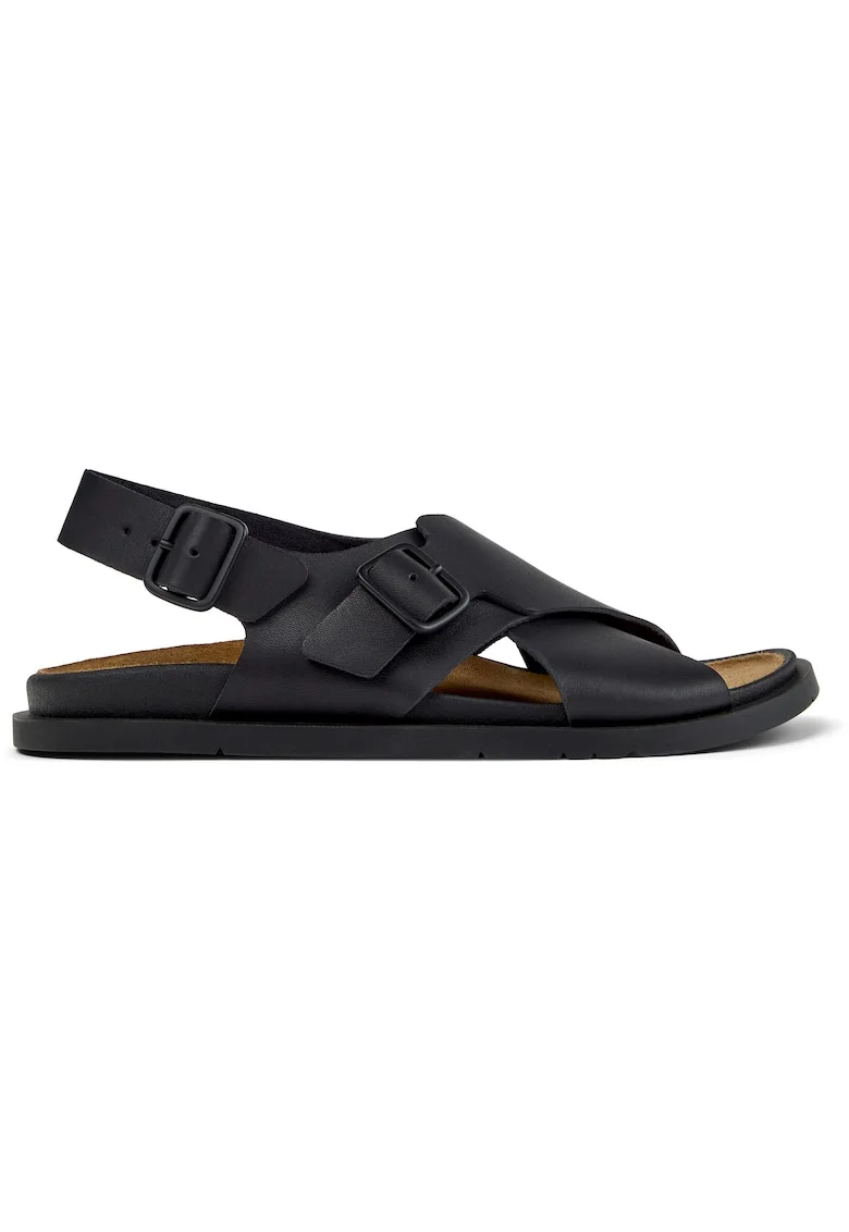 Sandale din piele Lluc, Negru