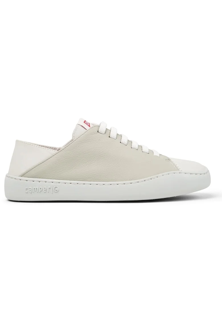 Pantofi sport Peu Touring Twins din piele cu design in doua nuante, Alb