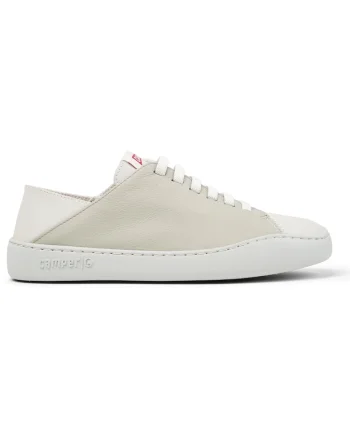 Pantofi sport Peu Touring Twins din piele cu design in doua nuante, Alb