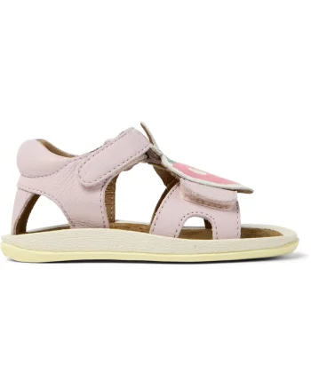 Sandale din piele cu velcroi Bicho Twins, Galben/Freak rose