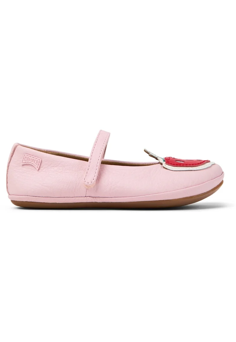 Balerini Mary Jane din piele Right Twins, Rosu