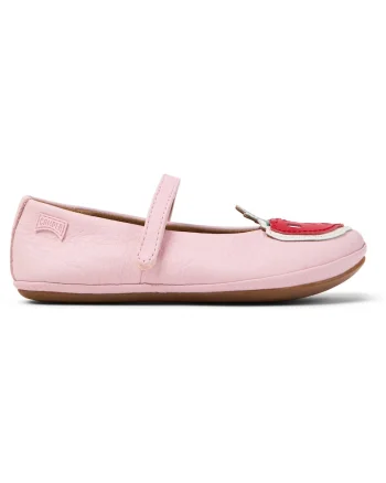 Balerini Mary Jane din piele Right Twins, Rosu