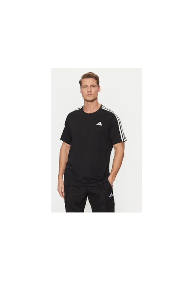 Tricou cu logo si maneci medii